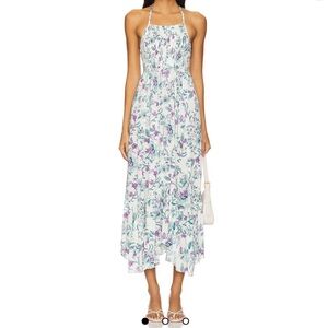 NWT Free People Heat Wave Printed Maxi Dress In Floral Combo Small